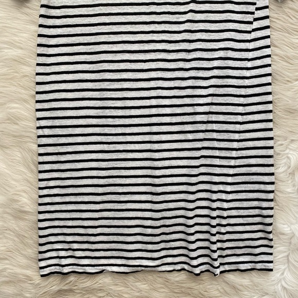 Eileen Fisher White Black Striped Organic Linen Dress - Picture 4 of 10